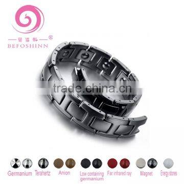 Luxury Jewelry Magnetic Bracelet Heavy Tungsten 316l Stainless Steel Bracelet With 4 in 1 Bio Energy Elements Health photo-3