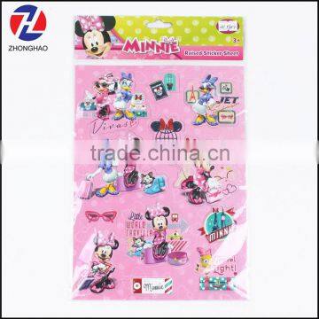 Promotional wholesale custom cartoon character puffy sticker