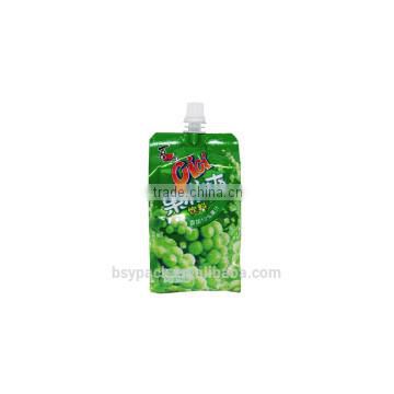 Plastic laminated packaging bags with spout for strawberry green apple(QS)