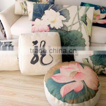 wholesale custom latest design linen floor pillow