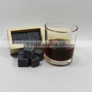 Amazon Top Selling Reusable Food Grade Granite Whisky Stones in Wooden Box
