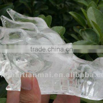 Wholesale Fabulous Crafted Quartz Rock Dragon Carved Crystal Skull healing