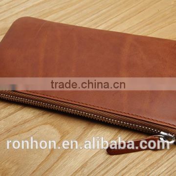 Simple Young Zipper PU Leather Wallet for men