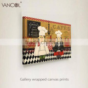 Double fat cook painting canvas,canvas printing for fat cook