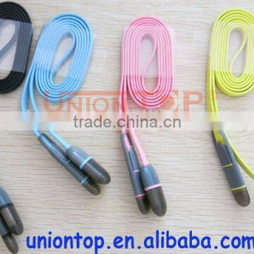 Fashionable Style 2 in 1 Charger Cable With Micro 5pin for Android And Iphone Usb Cahrger Cable to dc 3.5 mm Jack