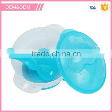 Manufacturing non-toxic pp spill proof suction baby bowl with double handle