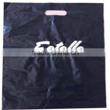 silver stamping logo plastic shopping bags