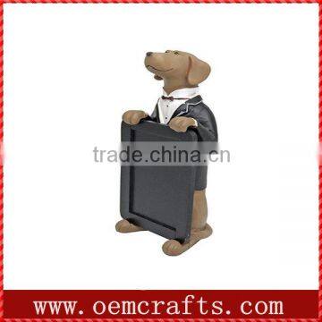 Wholesale Lovely Dog Resin Chef Menu Board