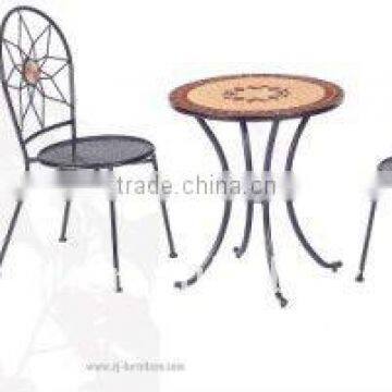 outdoor garden metal folded mosaic furniture