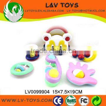 6 PCS hot promotional toys baby of baby rattle ABS plastic toy for kids with EN71 LV0099904