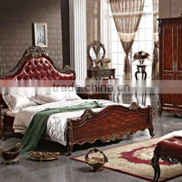 luxury royal bedroom high quality cheap red nightstand