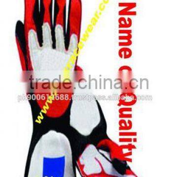 Black,Red,White And Blue Karting Racing Gloves