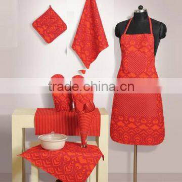 Kitchen set appron with gloves Napkin and other accessories