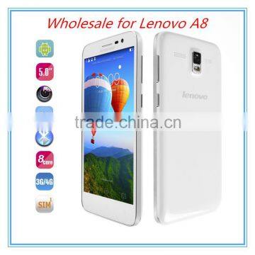5 Inch IPS Capacitive Touch Screen Android 4.4 MTK6592 Octa Core original Lenovo A8 phone