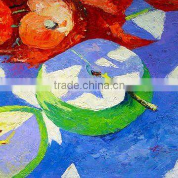 Handmade apple oil painting