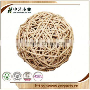 Simple Cheap Hanging Natural Accept OEM rustic hinging round shallow wicker basket no handles