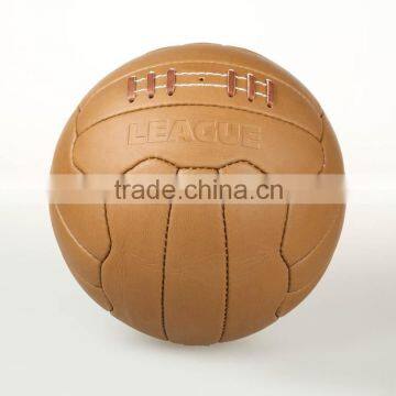 hand sewn vintage leather retro soccer ball/football
