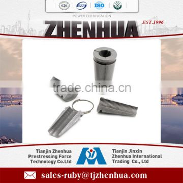 Prestressing 3-piece anchor wedge for mining cable bolt