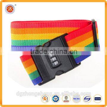 Custom design factory make polyester sublimation luggage strap with various accessory