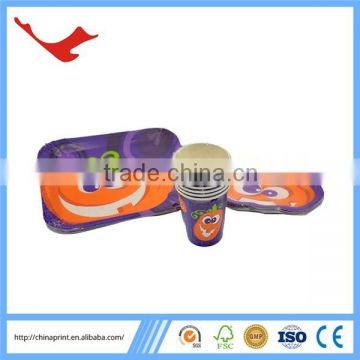 006 FSC material disposable tableware for halloween theme party