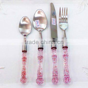 High quality plastic handle stainless steel cutlery set