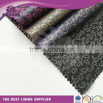 polyester viscose jacquard paisley lining fabric for garment