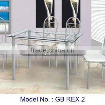 Metal Dining Set, Glass top Metal Dining Set, Dining Set