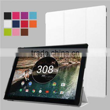 Protective simple busniess white leather flip case stand tablet cover case for Google Pixel C