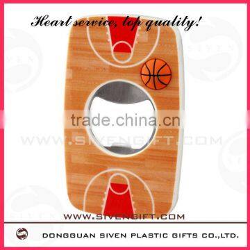 Colorful blasketball plastic bottler opener