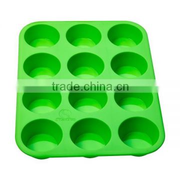 12 Cup 100% Pure Food Grade Silicone Muffin Pan