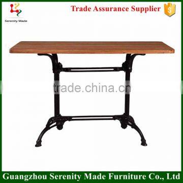 Wholesale cast iron table base wooden coffee table