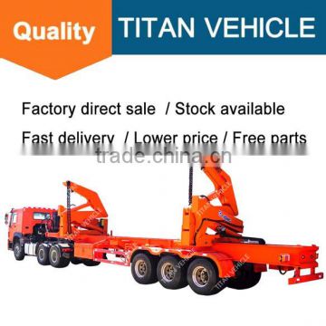 Factory New 3 Axles 40 ft Two Movable Crane Hydraulic Container Self Loading, 20 ft Container Self Loading