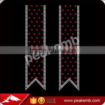 Crystal Rhinestone Strips Heat Transfer for Cheer