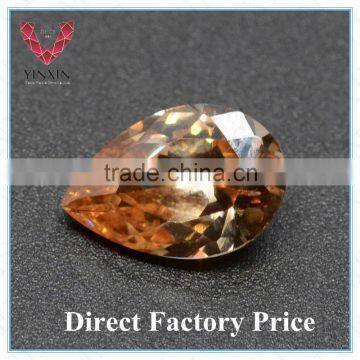 AAA Synthetic Cubic Zirconia Pear Shape 12X10mm Dark Champagne CZ