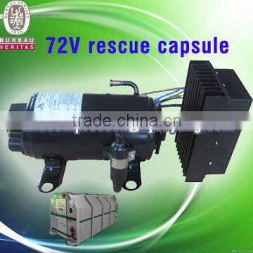 48v/72v dc compressor for rescue capsule mining machine locomotive air conditioning unit