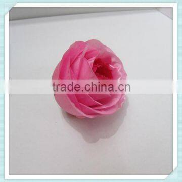 Small handmade artificial silk red rose flower heads for Decoration (AM-F-017)