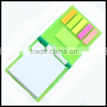 Multi function memo pads transparent sticky notes with marker pen and color sticky bars