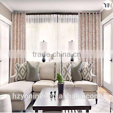 100% polyester jacquard curtain for new house decoration, jacquard fabric for living room curtain, Dubai and Turkey curtain