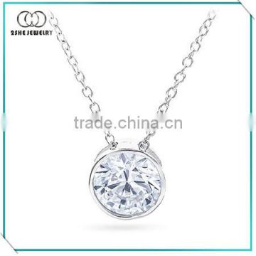 High Quality simple sterling silver bezel setting pendant