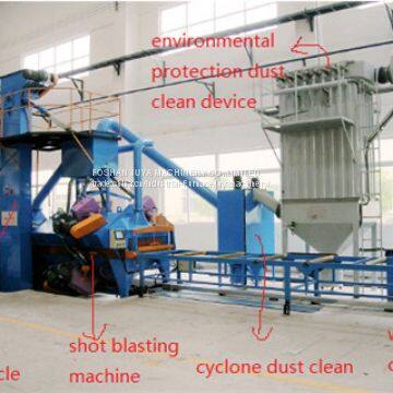 automatic roller type sand blasting machine for aluminum profile