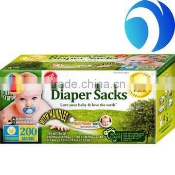 disposable nappy bags wholesale / sanitary bag from china / plastic bag for diaper collection