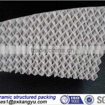 Chemical ceramic corrugated packing