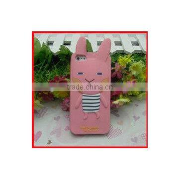 2013 rabbit design silicone mobile phone cover