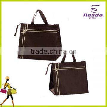 brown non woven fabric cooler bag