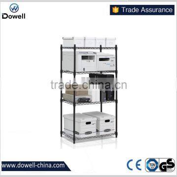 TC4832 Heavy Duty Wire Shelving System, 4-Tier,Black Steel 4-Shelf Shelving Unit 2Black Steel Storage Rack photo-3