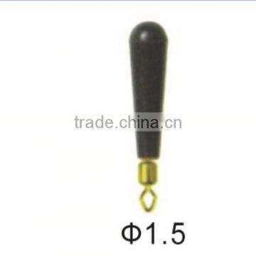 Brass fishing diamond rolling swivel with rubber float seat