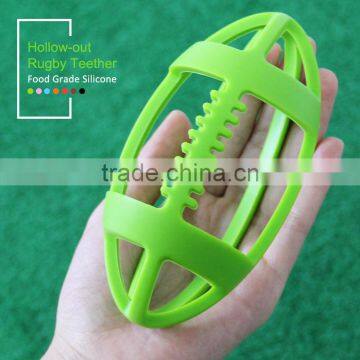 Hollow Out American Football Teether Make From Food Grade Silicone photo-6