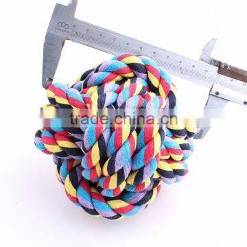 Pet Cotton Rope Toys Cotton Rope Woven Ball Large Size 11 cm photo-3