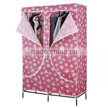 Single Clothing Storage Wardrobe,Two Doors Portable Cloth Wardrobe photo-4