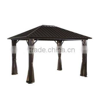 hardtop aluminum galvanized steel roof grill gazebo 10x12ft